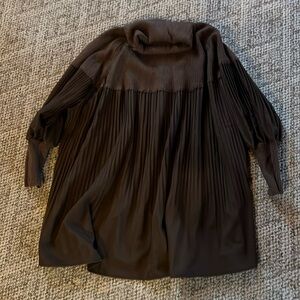 Brown turtleneck swing sweater